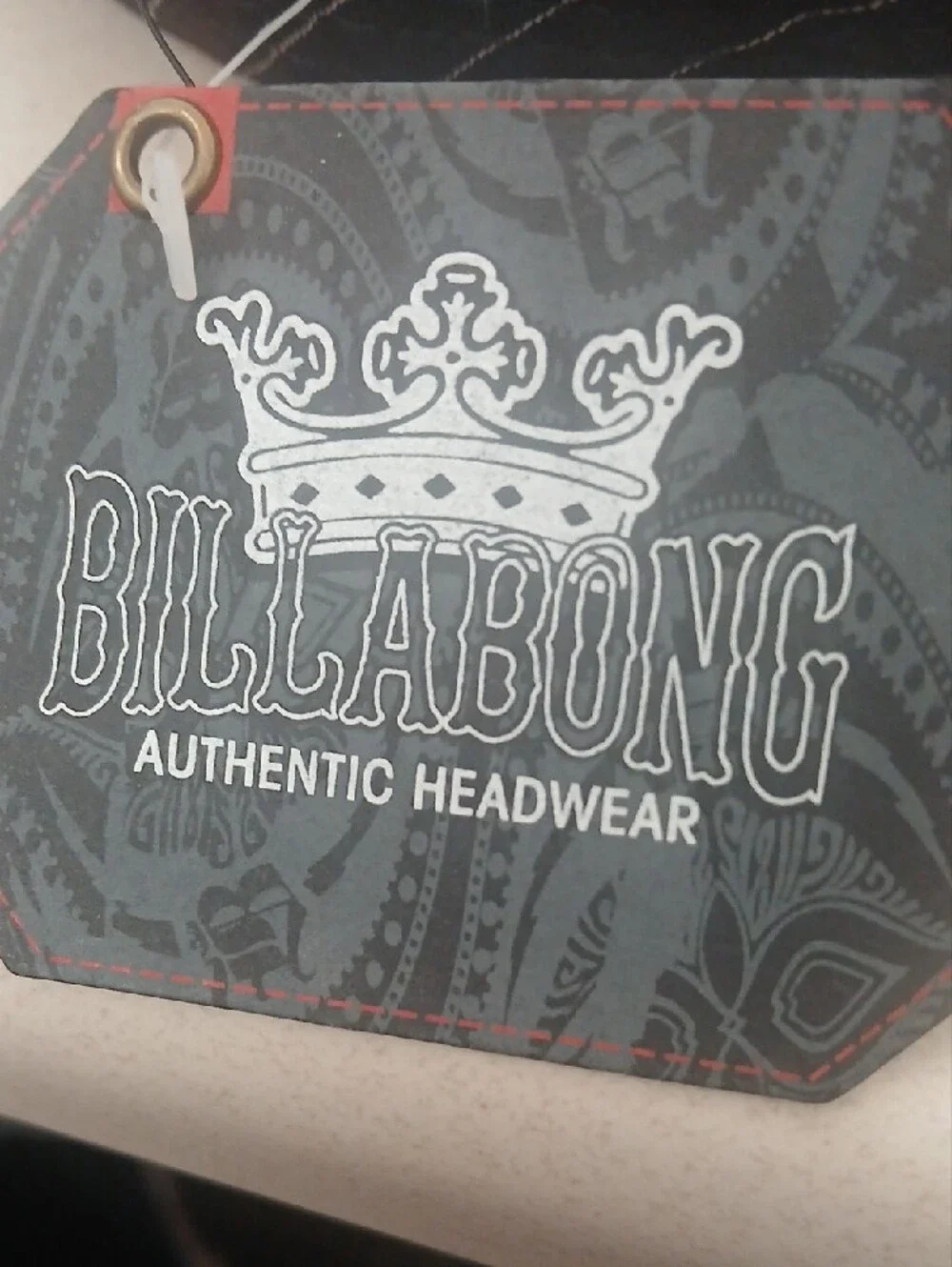 Billabong Black Pinstripe Bucket Hat with White Stitching